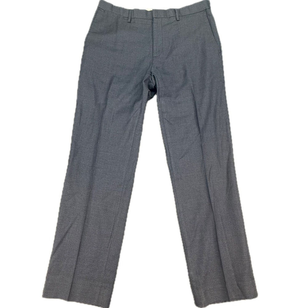 Banana Republic Dress Pants‎ Men 35x32 Gray Modern Slim Fit 100% Wool Trousers